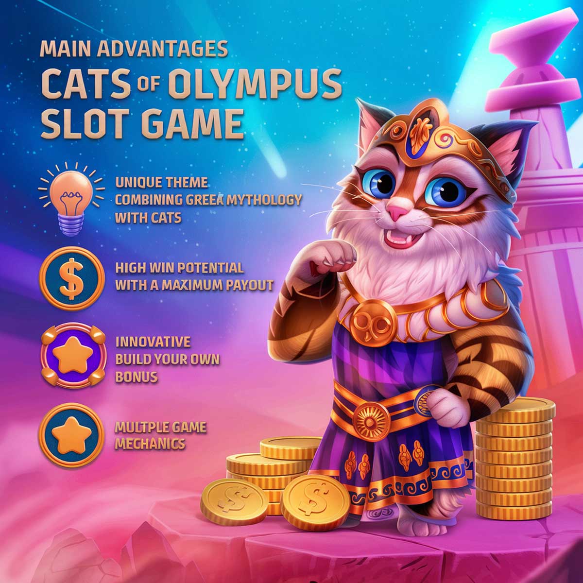 Cats of Olympus slot machine game